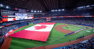 Toronto Blue jays 2023 home opener at the Rogers Centre in Toronto (image source: MLB.com)
