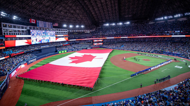 Toronto Blue jays 2023 home opener at the Rogers Centre in Toronto (image source: MLB.com)