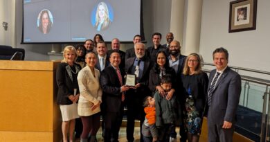 Dr. Kevin Saldanha awarded the 2023 Phil Green Award from the Mississauga Cycling Advisory Committee and Mississauga City Council. (image contributed)