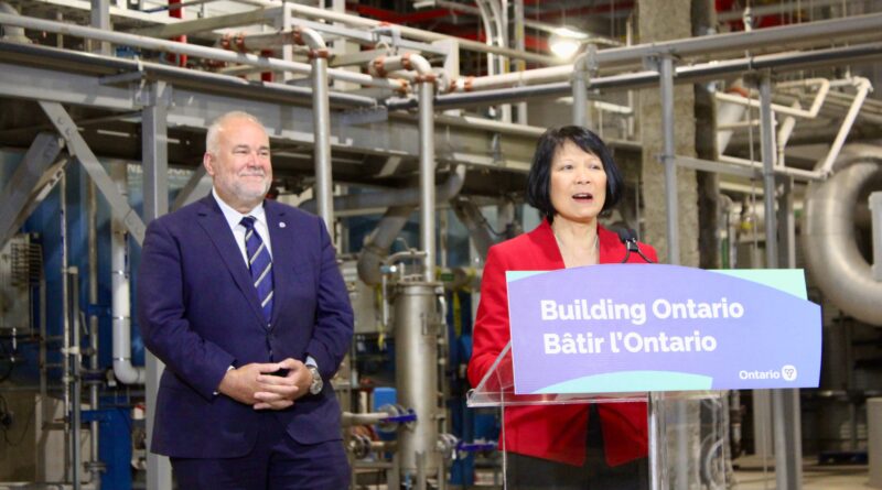 Toronto Mayor Olivia Chow makes an announcement alongside Ontario Energy Minister, Todd Smith (image source: X / @ToddSmith)