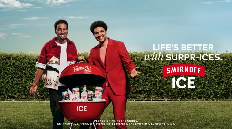 Smirnoff ICE is partnering with actor, comedian, host and author Trevor Noah once again for the brand’s latest national TV commercial and digital spots, set to hit screens on Monday, April 15. The spots are directed by the legendary Spike Lee and feature Noah alongside actor and internet personality Travis Bennett elevating Surpr-ICE to a new level.