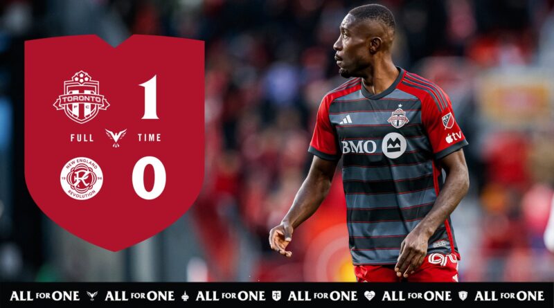 Toronto FC faces the New England Revolution in MLS action on April 20, 2024 (image source: X / @TorontoFC)
