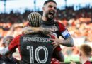 Federico Bernardeschi and Lorenzo Insigne celebrate during their match against CF Montreal on May 18, 2024 (source: X / @TorontoFC)