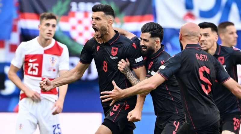 Croatia vs Albania in Euro 2024 action on June 19 2024 (image source: ESPN)